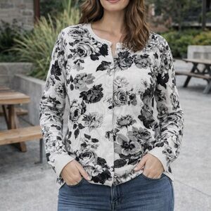 George Floral Button-Up Cardigan XXL 20